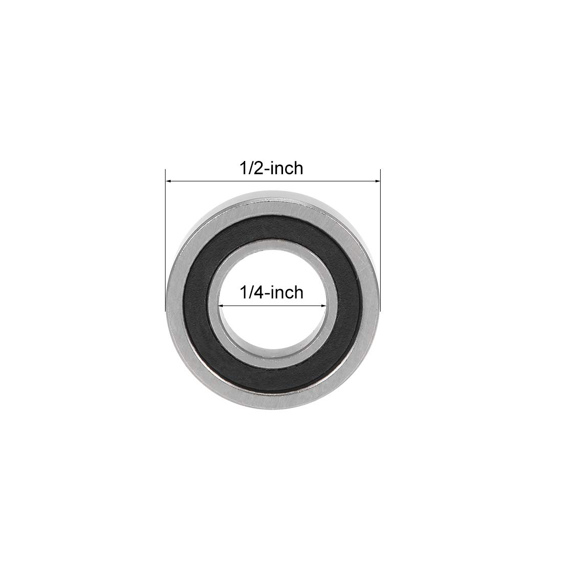 uxcell R188-2RS Deep Groove Ball Bearings 1/4